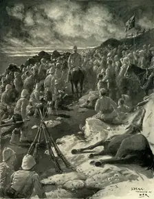 General Ian Hamilton Thanking the Gordons for their Attack at the Battle of Doornkop 1901. Creator: Samuel Begg