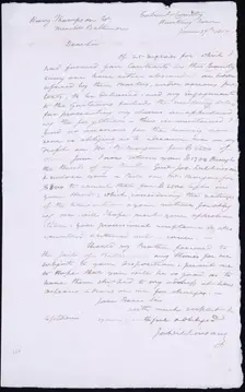 General James Wilkinson's letter to Henry Thompson..., 1817. Creator: Unknown