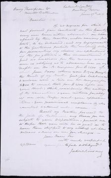 General James Wilkinson's letter to Henry Thompson..., 1817. Creator: Unknown