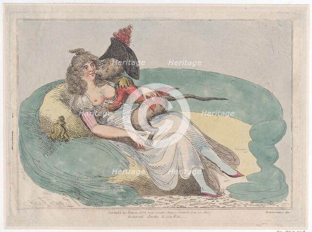 General Jacko & his Rib, January 20, 1800. Creator: John Cawse.