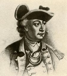 General John Sullivan, in cocked hat edged with braid and a gorget c1770, (1937). Creator: Unknown