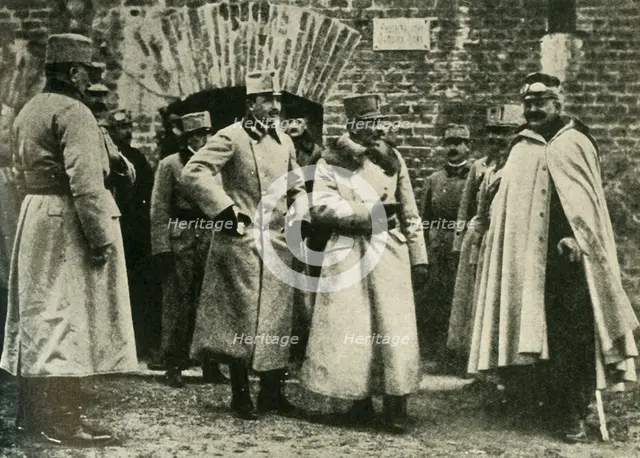 General Kusmanek and Prince Francis Joseph at Przemysl Fortress, First World War, 1915, (c1920). Creator: Unknown.