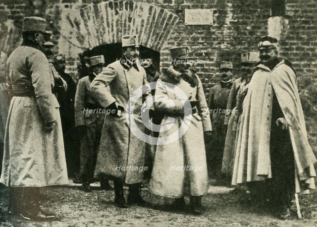 General Kusmanek and Prince Francis Joseph at Przemysl Fortress, First World War, 1915, (c1920). Creator: Unknown.
