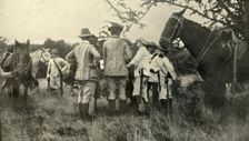 General Lawton Learning from Cuban Officers...June 30th Spanish-American War, 1898, (1899). Creator: Burr McIntosh