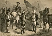 General Lincoln Receiving Cornwallis's Sword from General O'Hara (1877). Creator: Albert Bobbett