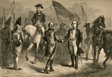 General Lincoln Receiving Cornwallis's Sword from General O'Hara (1877). Creator: Albert Bobbett