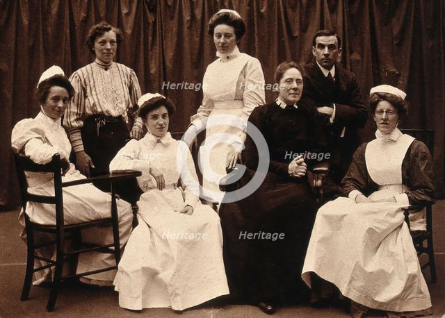General Lying In Hospital, York Road, Lambeth: senior staff, 1906. Creator: Unknown.
