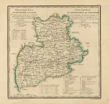 General Map of Chernigov Province: Showing Postal and Major Roads, Stations and..., 1821. Creators: Vasilii Petrovich Piadyshev, Faleleef