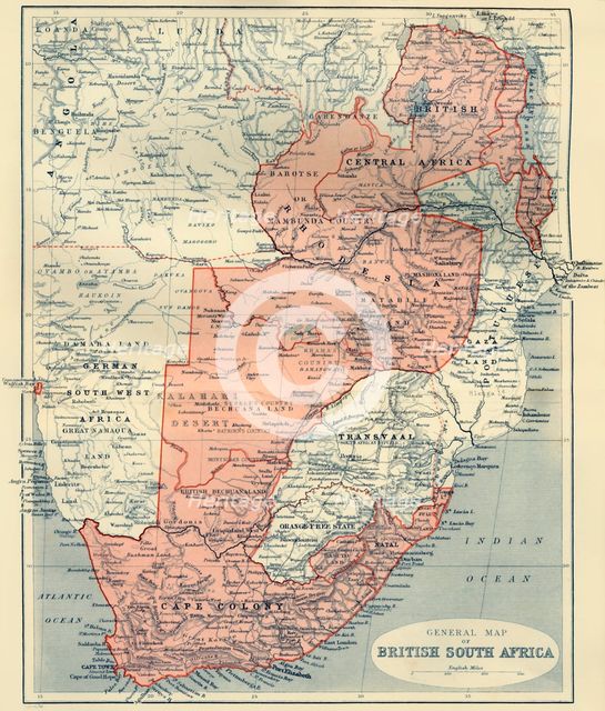 'General Map of British South Africa', 1900. Creator: Unknown.