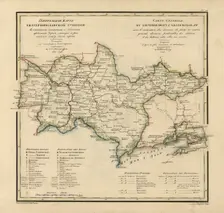 General Map of Ekaterinoslav Province: Showing Postal and Major Roads, Stations and the..., 1821. Creators: Vasilii Petrovich Piadyshev, Iwanoff