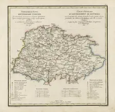 General Map of Kostroma Province: Showing Postal and Major Roads, Stations and..., 1822. Creators: Vasilii Petrovich Piadyshev, Finaghenof