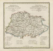 General Map of Kostroma Province: Showing Postal and Major Roads, Stations and..., 1822. Creators: Vasilii Petrovich Piadyshev, Finaghenof