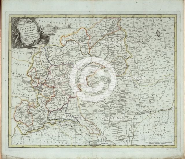 General Map of Kazan Governorate, 1779. Creator: Chernoi (Cherny), Fyodor Osipovich (1745-1790).