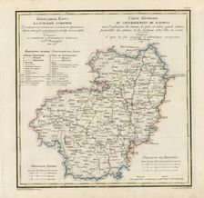 General Map of Kaluga Province: Showing Postal and Major Roads, Stations and..., 1822. Creators: Vasilii Petrovich Piadyshev, Faleleef