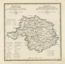General Map of Kursk Province: Showing Postal and Major Roads, Stations and the..., 1822. Creators: Vasilii Petrovich Piadyshev, Ieremin