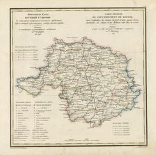 General Map of Kursk Province: Showing Postal and Major Roads, Stations and the..., 1822. Creators: Vasilii Petrovich Piadyshev, Ieremin