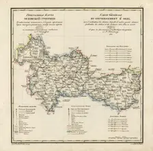 General Map of Orel Province: Showing Postal and Major Roads, Stations and..., 1822. Creators: Vasilii Petrovich Piadyshev, Finaghenof