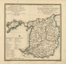 General Map of Livland Province: Showing Postal and Major Roads, Stations and the..., 1820. Creators: Vasilii Petrovich Piadyshev, Iwanoff