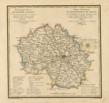General Map of Moscow Province: Showing Postal and Major Roads, Stations and..., 1821. Creators: Vasilii Petrovich Piadyshev, Faleleef