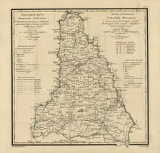 General Map of Minsk Province: Showing Postal and Major Roads, Stations and the..., 1821. Creators: Vasilii Petrovich Piadyshev, Iwanoff