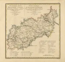 General Map of Novgorod Province: Showing Postal and Major Roads, Stations and the..., 1821. Creators: Vasilii Petrovich Piadyshev, Iwanoff