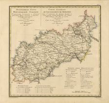General Map of Novgorod Province: Showing Postal and Major Roads, Stations and the..., 1821. Creators: Vasilii Petrovich Piadyshev, Iwanoff
