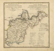 General Map of Saint Petersburg Province: Showing Postal and Major Roads, Stations and the..., 1820. Creators: Vasilii Petrovich Piadyshev, Iwanoff