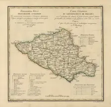 General Map of Poltava Province: Showing Postal and Major Roads, Stations and..., 1821. Creators: Vasilii Petrovich Piadyshev, Faleleef