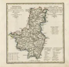 General Map of Tambov Province: Showing Postal and Major Roads, Stations and the..., 1822. Creators: Vasilii Petrovich Piadyshev, Ieremin