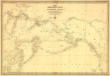 General map of the Arctic Sea and the Vostochnago Ocean, 1844. Creator: Unknown