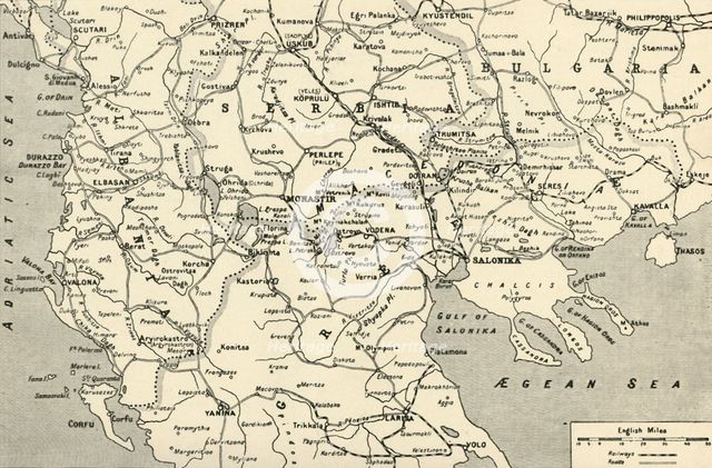 'General Map of the Balkan Operations in the Autumn of 1916', 1917. Creator: Unknown.