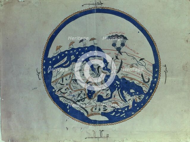  'General map of the known world', from the work 'Manuscript Pocock' (Recreation for people who w…