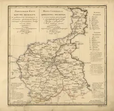General Map of the Polish Empire: Showing Postal and Major Roads, Stations and the..., 1820. Creators: Vasilii Petrovich Piadyshev, Frolov