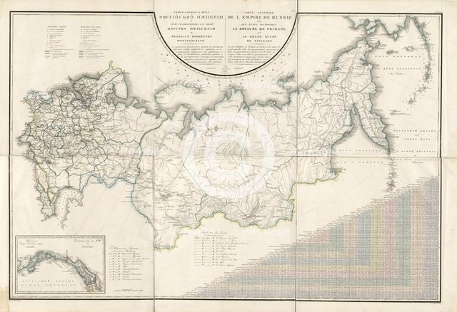General Map of the Russian Empire and the Neighboring Polish.., 1827. Creators: Vasilii Petrovich Piadyshev, Ieremin.