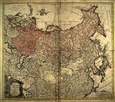 General Map of the Russian Empire and Great and Lesser Tartary in Europe and Asia, 1739. Creator: Unknown