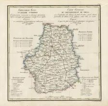 General Map of Tula Province: Showing Postal and Major Roads, Stations and..., 1822. Creators: Vasilii Petrovich Piadyshev, Faleleef