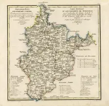 General Map of Voronezh Province: Showing Postal and Major Roads, Stations and the..., 1822. Creators: Vasilii Petrovich Piadyshev, Ieremin