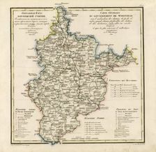General Map of Voronezh Province: Showing Postal and Major Roads, Stations and the..., 1822. Creators: Vasilii Petrovich Piadyshev, Ieremin