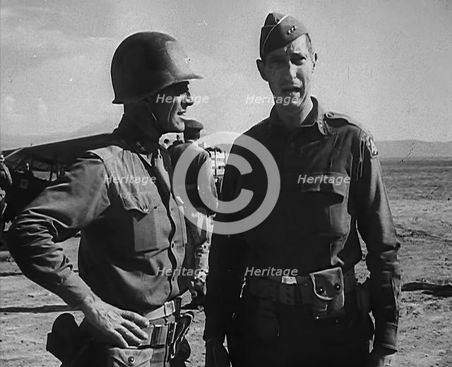 General Mark W. Clark With Another Soldier, 1943-1944. Creator: British Pathe Ltd.