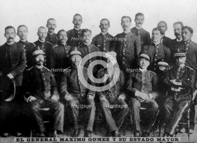 General  Maximo Gomez and his Senior officers, (1897), 1920s. Artist: Unknown