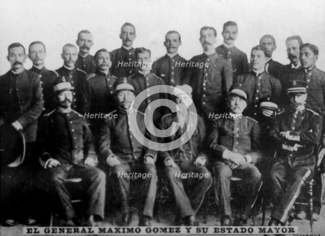 General  Maximo Gomez and his Senior officers, (1897), 1920s. Artist: Unknown
