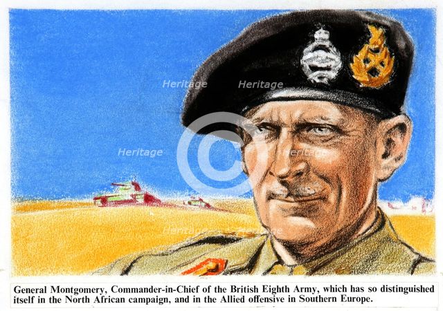 General Montgomery, Commander-in-Chief of the British Eighth Army..., c1943. Creators: Central Office of Information, Unknown.