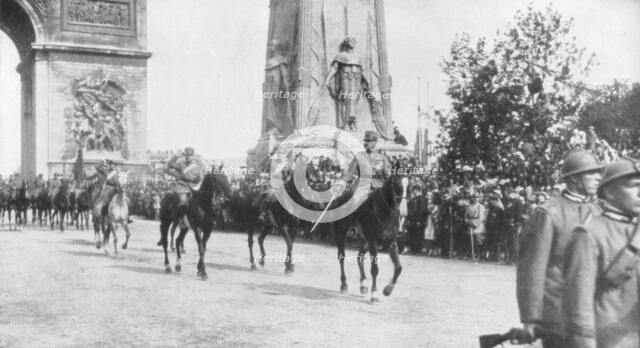 General Montuori and Italian troops during the victory parade, Paris, France,14 July 1919. Artist: Unknown