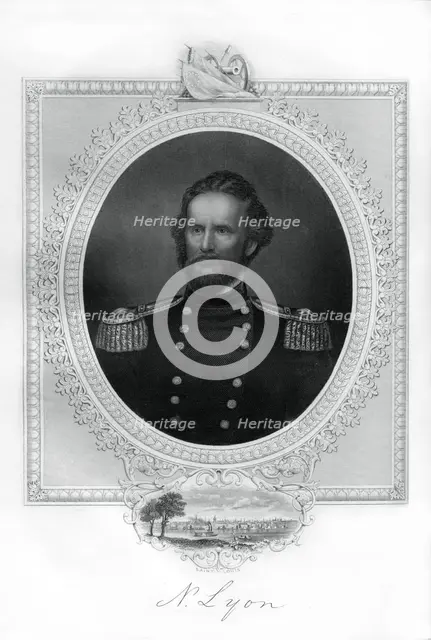 General Nathaniel Lyon, Union general in the American Civil War, (1862-1867). Artist: Unknown