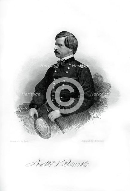 General Nathaniel Prentice Banks, American politician and soldier, 1862-1867.Artist: J Rogers
