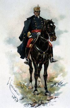 General on horseback 1893. Creator: Cusachs i Cusachs, José. (1851-1908)