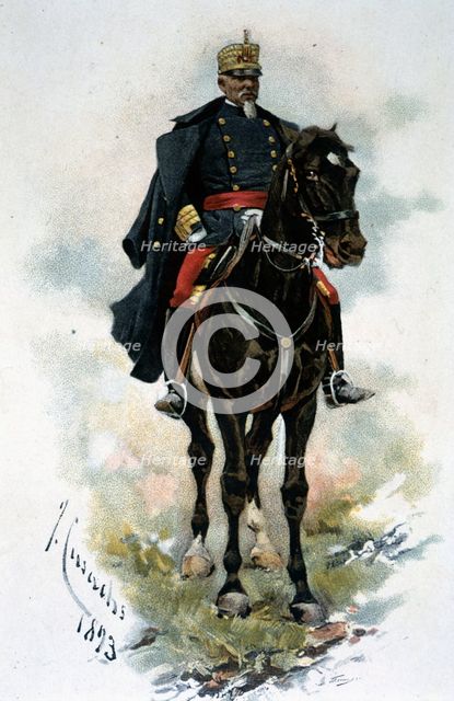 'General on horseback', 1893. Creator: Cusachs i Cusachs, José. (1851-1908).
