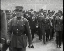 General Pangalos in a Crowd Filled Stadium, 1926. Creator: British Pathe Ltd