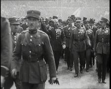 General Pangalos in a Crowd Filled Stadium, 1926. Creator: British Pathe Ltd