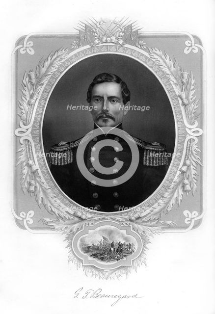 General PGT Beauregard, Confederate Army general, 1862-1867. Artist: Unknown